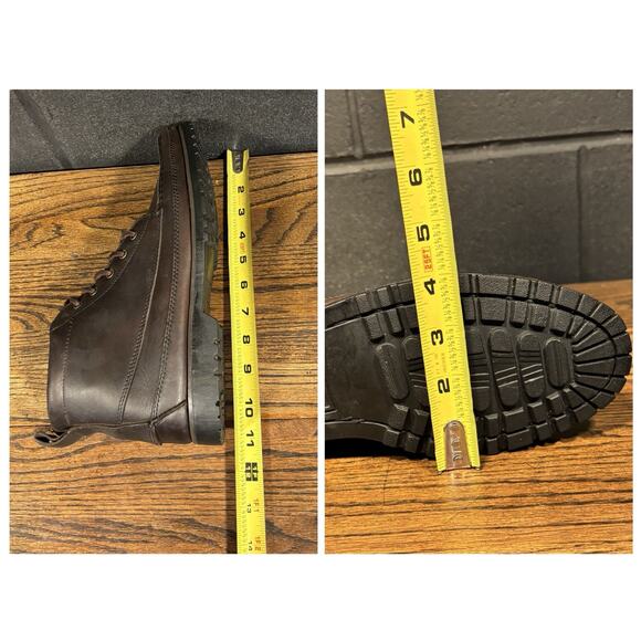 Vintage Browns Landing Brown Leather Moc Toe Lace Up Boots Women’s 8.5 D - Picture 7 of 8